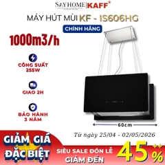 Máy hút mùi KAFF KF-IS606HG độc lập cảm ứng - điều khiển từ xa - Bảo hành chính hãng 3 năm