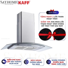 Máy hút mùi KAFF KF-IS90GH kính cong độc lập - Bảo hành chính hãng 3 năm