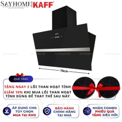 Máy hút mùi KAFF KF-LUX AT70FH/ AT90FH BK dạng TV cảm ứng - điều khiển từ xa - Bảo hành chính hãng 3 năm