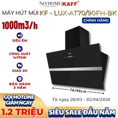 Máy hút mùi KAFF KF-LUX AT70FH/ AT90FH BK dạng TV cảm ứng - điều khiển từ xa - Bảo hành chính hãng 3 năm