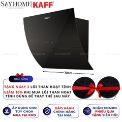 Máy hút mùi KAFF KF-LUX AT70H/ AT90H BK kính vát cảm ứng - điều khiển từ xa - Bảo hành chính hãng 3 năm