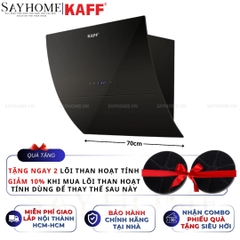 Máy hút mùi KAFF KF-LUX AT70H/ AT90H BK kính vát cảm ứng - điều khiển từ xa - Bảo hành chính hãng 3 năm