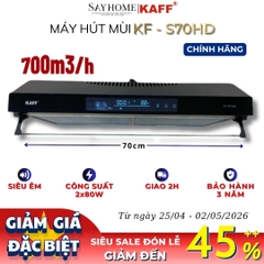 Máy hút mùi KAFF KF-S70HD âm tủ màn hình LCD màu đen cảm ứng - Bảo hành chính hãng 3 năm