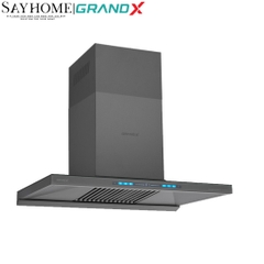 Máy hút mùi GrandX GX H70T81G / GX H90T81G kính toa, áp tường, màu xám titan - Hàng chính hãng