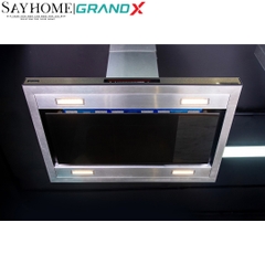 Máy hút mùi GrandX GX H90IL89 kính toa, treo đảo - Hàng chính hãng