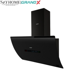 Máy hút mùi GrandX GX H70F87B/ GX H90F87B kính vát, áp tường - Hàng chính hãng
