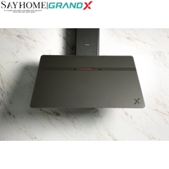 Máy hút mùi GrandX GX H70S86G/ GX H90S86G kính vát, áp tường, màu xám - Hàng chính hãng