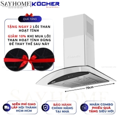 Máy hút mùi KOCHER K-226I kính cong - Bảo hành 3 năm