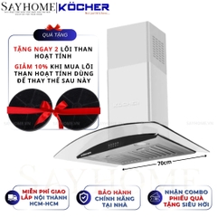 Máy hút mùi KOCHER K-8070I kính cong - Bảo hành 3 năm