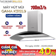 Máy hút mùi MALLOCA GAMA K3155.9 kính cong RANGE HOOD - Hàng chính hãng