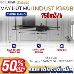 Máy hút mùi Malloca INDUST K140B treo độc lập - Hàng chính hãng Malloca