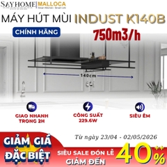 Máy hút mùi Malloca INDUST K140B treo độc lập - Hàng chính hãng