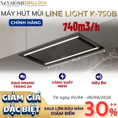 Máy hút mùi MALLOCA Line Light K-750B âm tủ - Hàng chính hãng