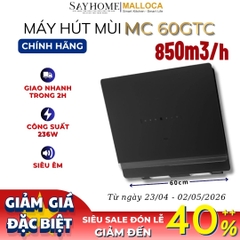 Máy hút mùi Malloca MC 60GTC dạng TV - Hàng chính hãng