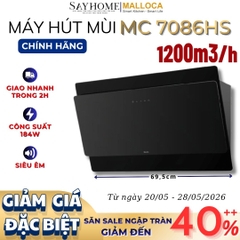 Máy hút mùi MALLOCA MC 7086HS áp tường dạng TV - Hàng chính hãng