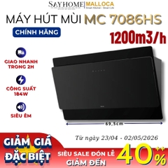 Máy hút mùi MALLOCA MC 7086HS áp tường dạng TV - Hàng chính hãng