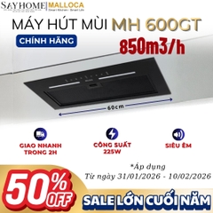 Máy hút mùi MALLOCA MH 600GT âm tủ - Hàng chính hãng