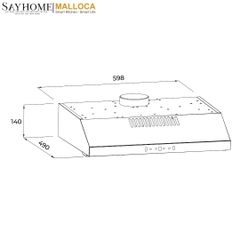 Máy hút mùi âm tủ MALLOCA MH6014B tại thành phố Hồ Chí Minh