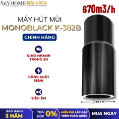 Máy hút mùi Malloca Monoblack K-382B treo độc lập - Hàng chính hãng