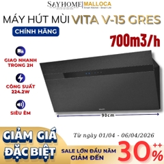 Máy hút mùi Malloca VITA V-15 GRES dạng TV - Hàng chính hãng