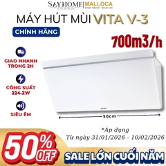 Máy hút mùi Malloca VITA V-3 áp tường- Hàng chính hãng Malloca