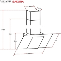 Máy hút mùi Sakura MERGO EK ROUND - Chính hãng