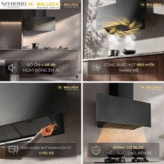 Máy hút mùi MALLOCA Vertical MH900VTC dạng TV áp tường tại thành phố Hồ Chí Minh