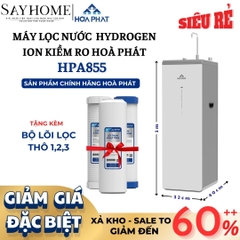 Máy lọc nước Hòa Phát HPA855 Hydrogen ion kiềm RO HyperS 12 lõi lọc