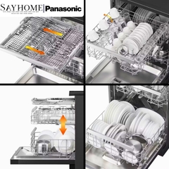 Máy rửa chén PANASONIC NP-FMK16XEVN độc lập 15 bộ chén dĩa
