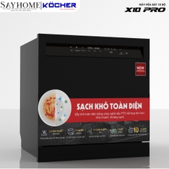 Máy rửa bát Kocher X10 PRO 10 bộ đồ ăn Châu Âu - Bảo hành 3 năm
