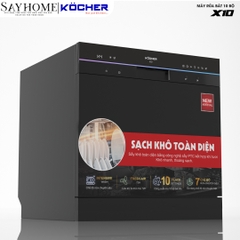 Máy rửa bát Kocher X10 10 bộ đồ ăn Châu Âu - Bảo hành 3 năm