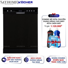 Máy rửa bát Kocher KDEU-8818BL 12 bộ đồ ăn Châu Âu - Bảo hành 2 năm