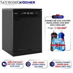 Máy rửa bát Kocher KDEU-8828BL Series 7 13 bộ đồ ăn Châu Âu - Bảo hành 2 năm