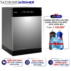 Máy rửa bát Kocher KDEU-8828SEMI Series 7 13 bộ đồ ăn Châu Âu - Bảo hành 2 năm