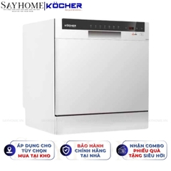 Máy rửa bát Kocher KDEU 8838 8 bộ đồ ăn Châu Âu - Bảo hành 2 năm