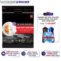 Máy rửa bát Kocher X15B PRO 17 bộ đồ ăn Châu Âu - Bảo hành 2 năm