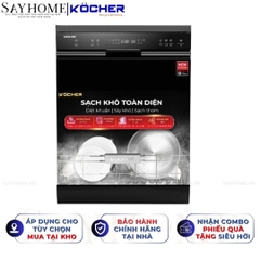 Máy rửa bát Kocher X15B 17 bộ đồ ăn Châu Âu - Bảo hành 2 năm