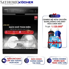 Máy rửa bát Kocher X15B 17 bộ đồ ăn Châu Âu - Bảo hành 2 năm