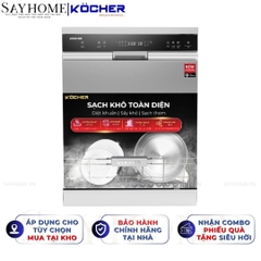 Máy rửa bát Kocher X15S 17 bộ đồ ăn Châu Âu - Bảo hành 2 năm