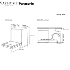 Máy rửa chén PANASONIC NP-6X4MSEVN độc lập 15 bộ chén dĩa tại thành phố Hồ Chí Minh