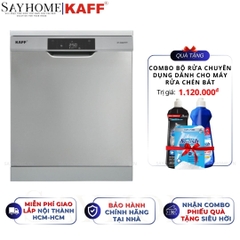 Máy rửa chén bát KAFF KF-A45UVTFT bán âm, độc lập 15 bộ đồ ăn Châu Âu - Bảo hành chính hãng 5 năm