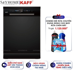 Máy rửa chén bát KAFF KF-BHMI775YB độc lập 17 bộ đồ ăn Châu Âu - Hàng chính hãng