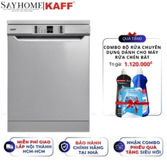 Máy rửa chén KAFF KF-CARYA1FXS độc lập 16 bộ đồ ăn Châu Âu - Hàng chính hãng