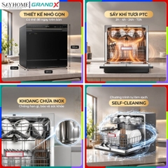 Máy rửa bát GrandX SMS6GX10G 10 bộ đồ ăn Châu Âu tại Thành phố Hồ Chí Minh