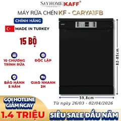 Máy rửa chén bát KAFF KF-CARYA1FB độc lập 16 bộ đồ ăn Châu Âu - Hàng chính hãng KAFF