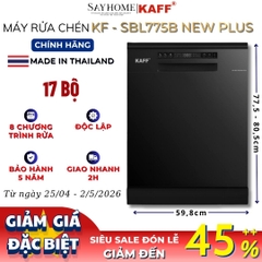 Máy rửa chén bát KAFF KF-SBL775B New Plus độc lập 17 bộ đồ ăn Châu Âu - Hàng chính hãng KAFF