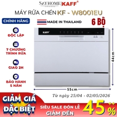 Máy rửa chén KAFF KF-W8001EU độc lập 6 bộ đồ ăn Châu Âu - Bảo hành chính hãng 5 năm