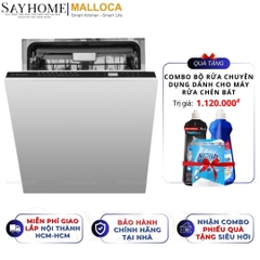 Máy rửa chén MALLOCA MDW14-B09FI  âm tủ 14 bộ chén dĩa - Hàng chính hãng
