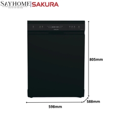 Máy rửa chén SAKURA SCE-W1701 17 bộ đồ ăn Châu Âu - Chính hãng