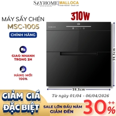 Máy sấy chén dĩa MALLOCA MSC-1005 âm tủ 100 lít - Hàng chính hãng